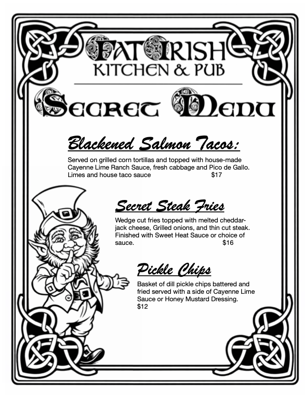 secret menu january 26